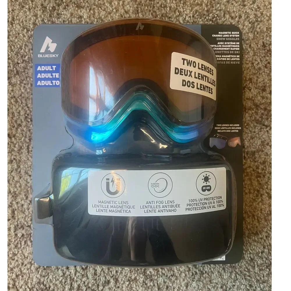 NWT Bluesky Snow Goggle with Magnetic Lens, Adult, Ski, Snowboard
